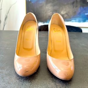 Christian Louboutin Fifi 100MM high heel in beige patent